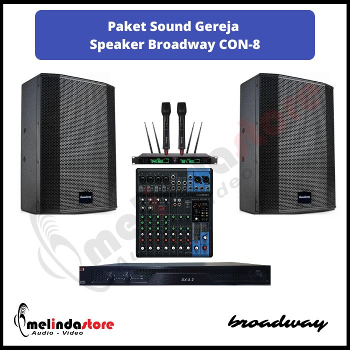 Paket Sound Gereja Speaker Broadway CON-8 | 2 Speaker